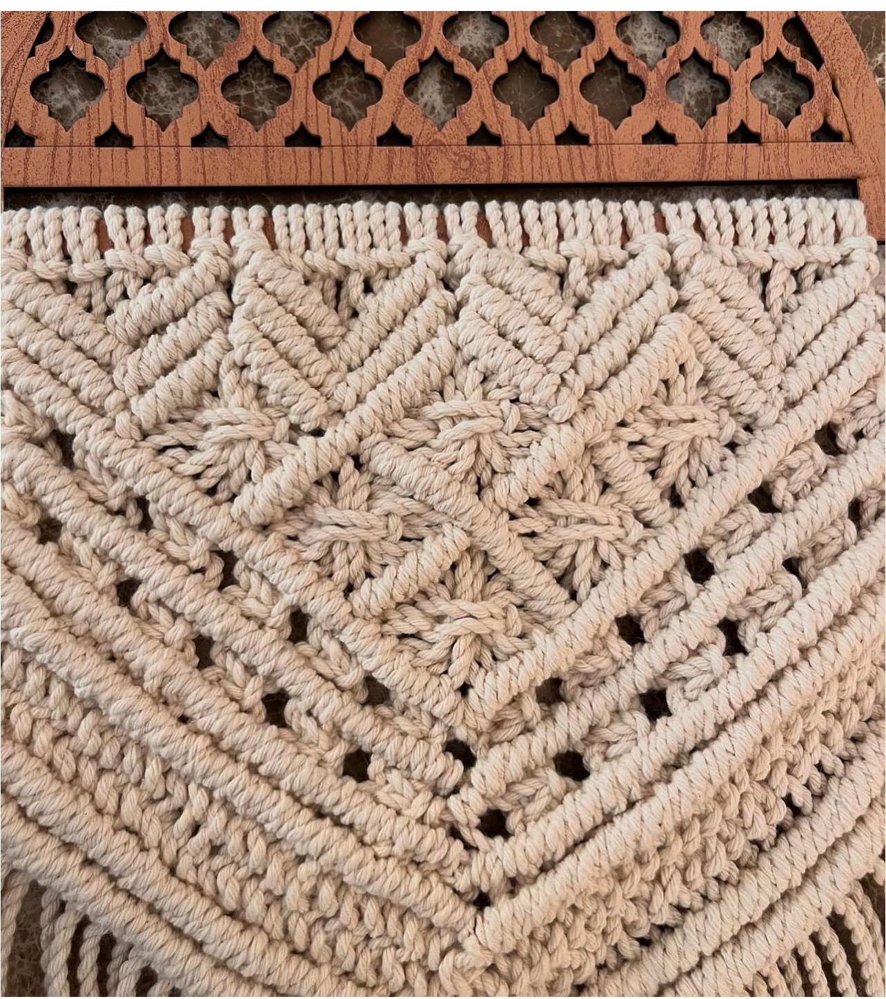 Andalusia Wood & Macrame Wall Hanging