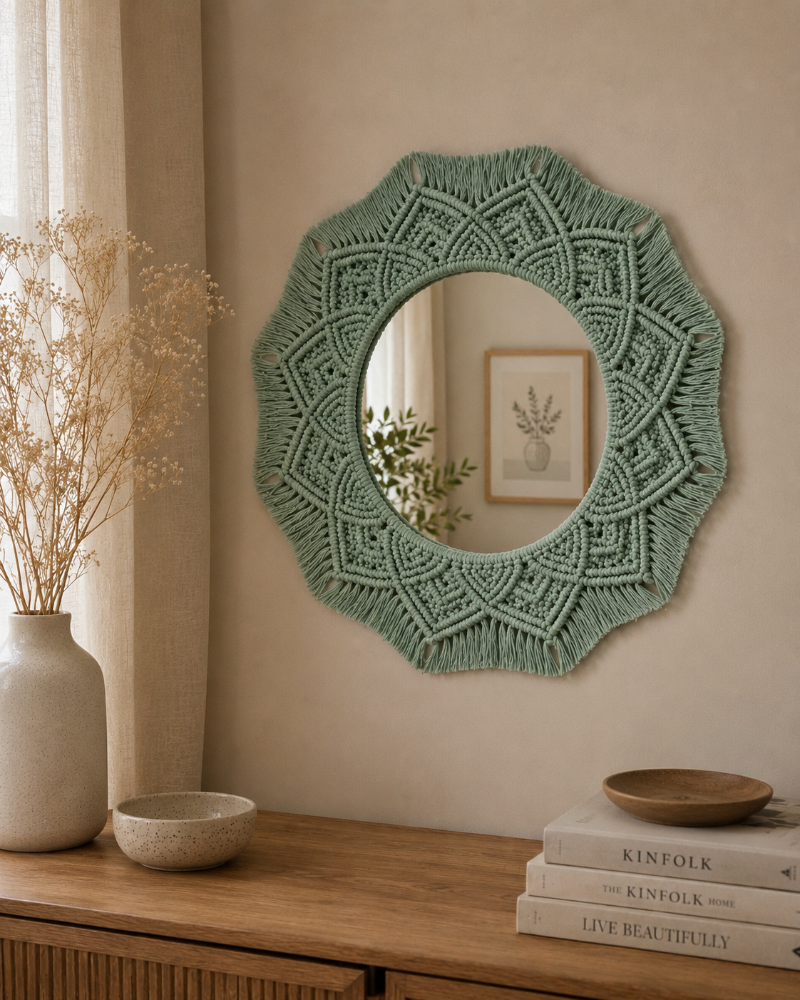 Royal Macrame Mandala Mirror