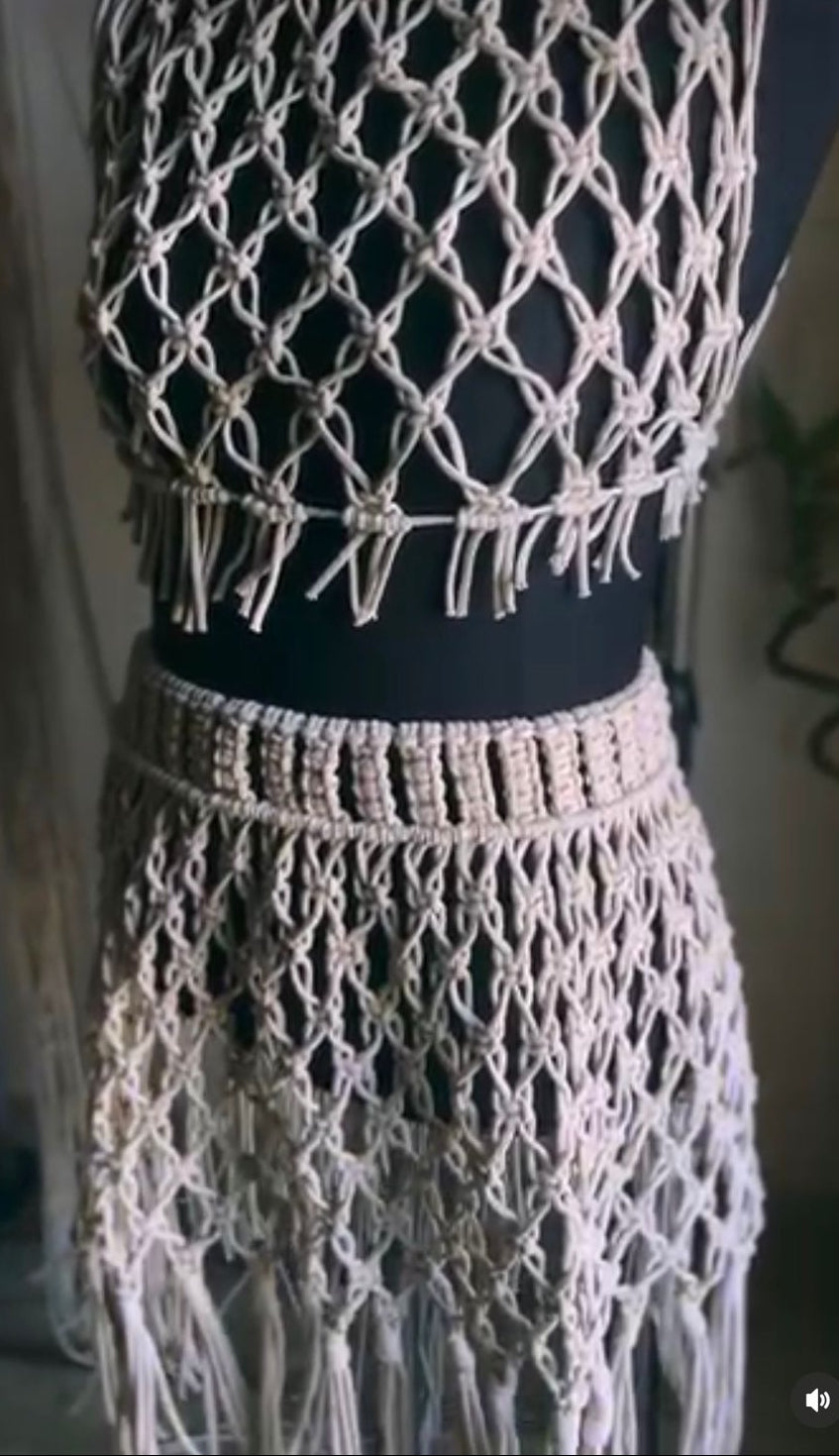 Iris Boho Macramé Clutch