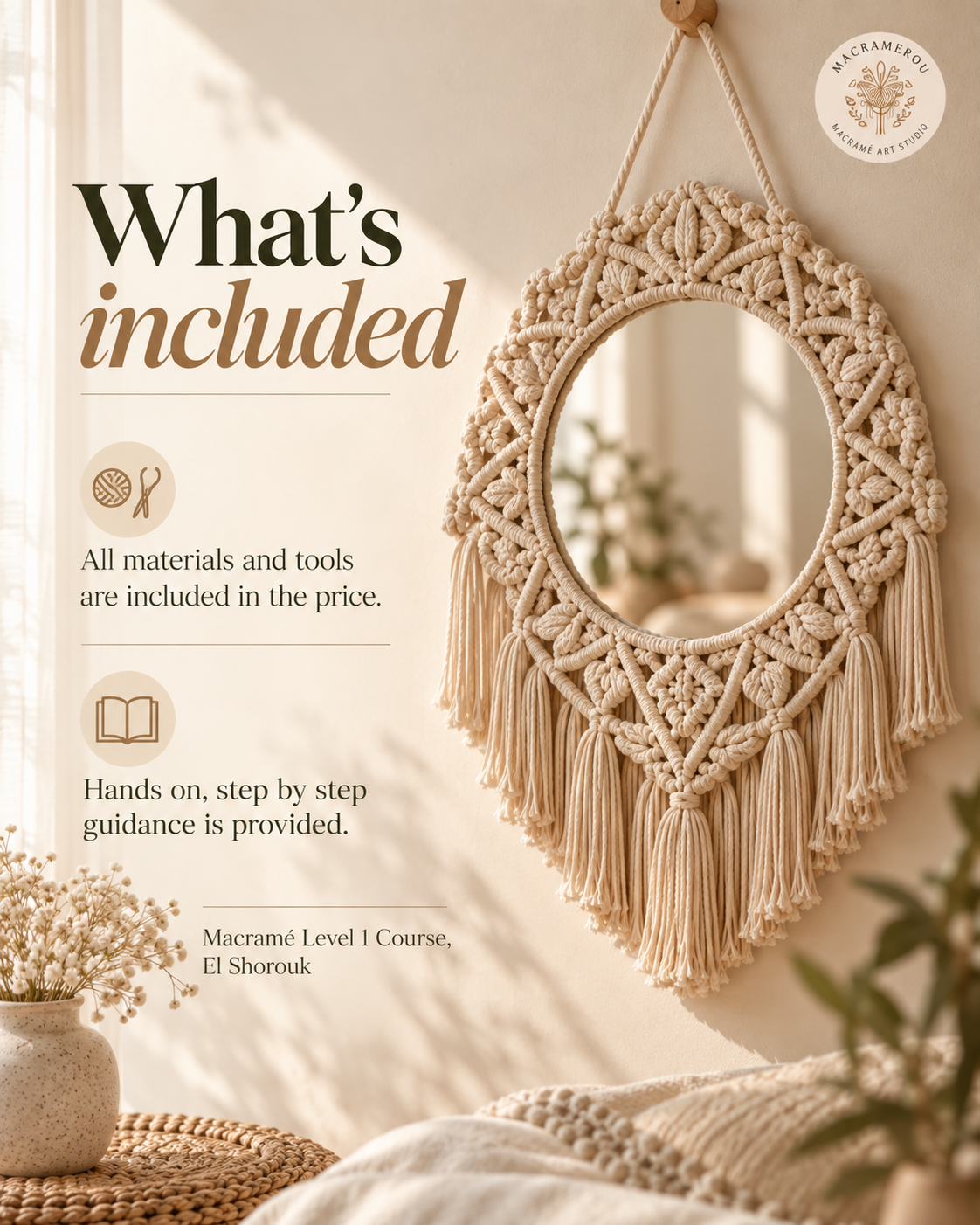 Macramé Level 1 Course, El Shorouk - MORINING GROUP