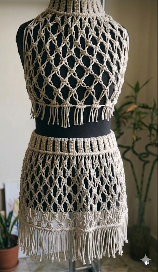 Iris Boho Macramé Clutch