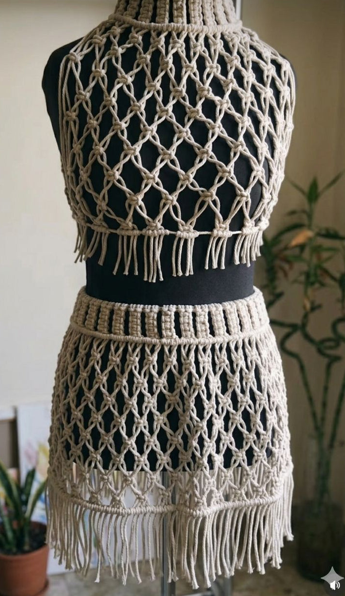 Iris Boho Macramé Clutch