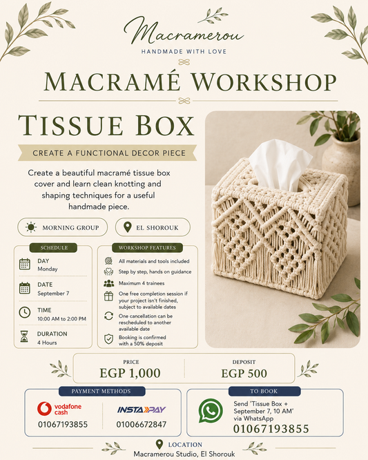 Tissue Box Workshop, Morning Group, El Shorouk