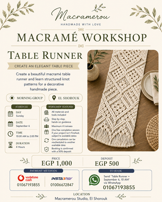 Table Runner Workshop, Morning Group, El Shorouk