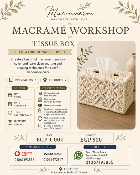Tissue Box Workshop, Evening Group, El Shorouk