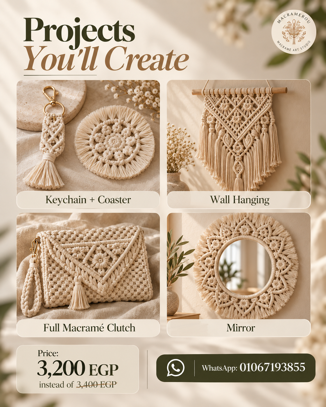 Macramé Level 1 Course, El Shorouk - MORINING GROUP