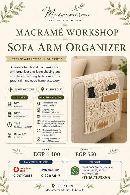 Sofa Arm Organizer Workshop, Morning Group, El Shorouk