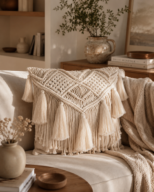 Tulip Boho Macramé Cushion