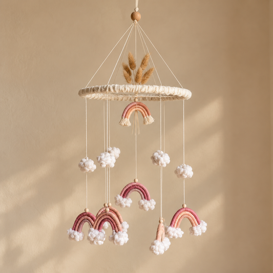 Rainbow Cloud Baby Mobile