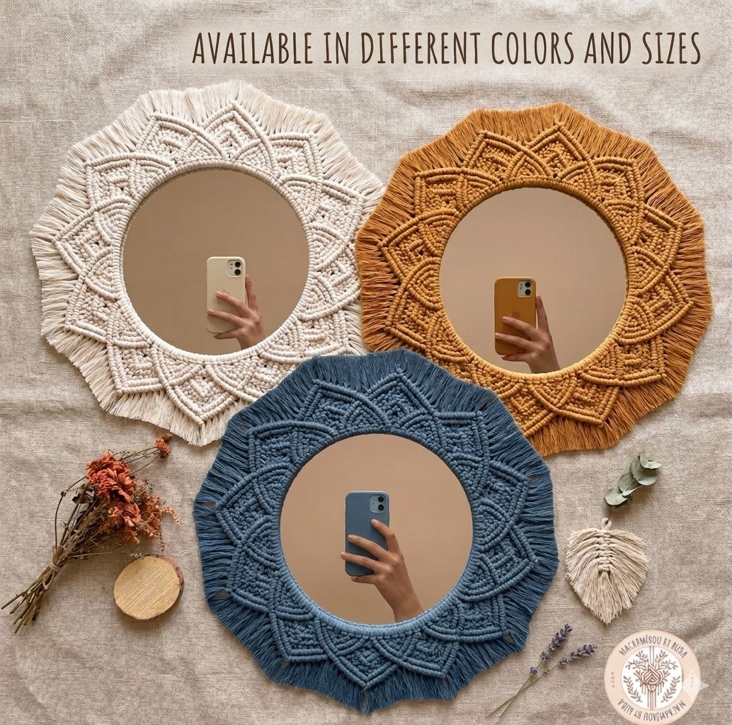 Royal Macrame Mandala Mirror