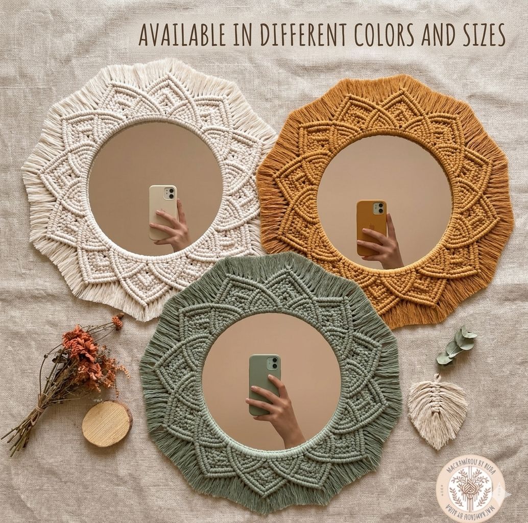 Royal Macrame Mandala Mirror