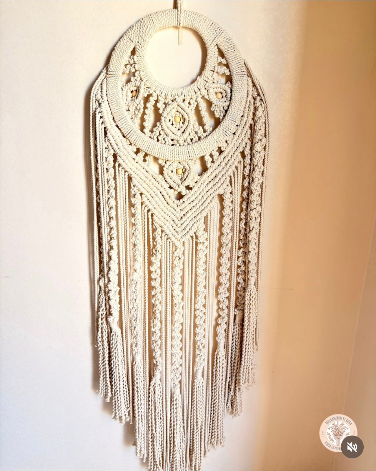 Handmade Macramé Dream Catcher Wall Hanging