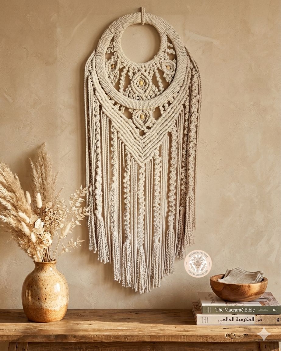 Handmade Macramé Dream Catcher Wall Hanging