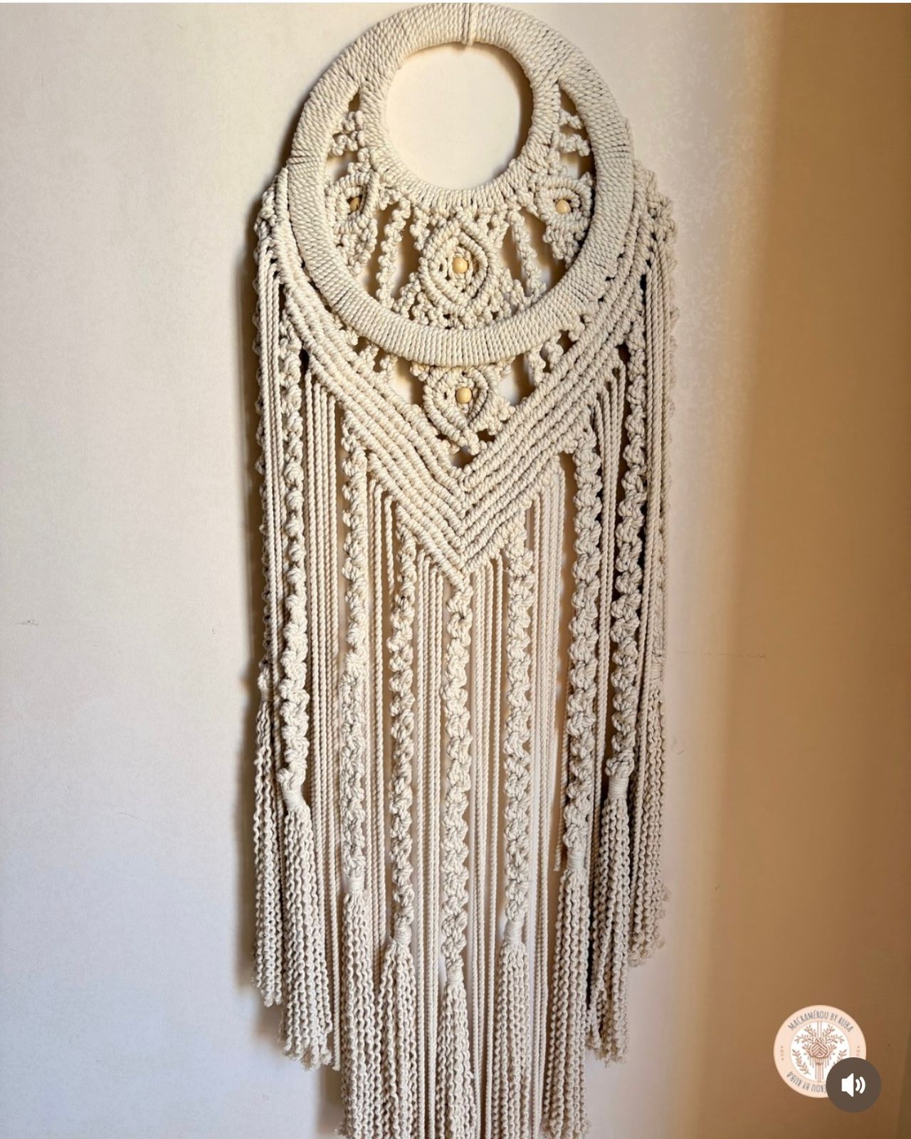 Handmade Macramé Dream Catcher Wall Hanging
