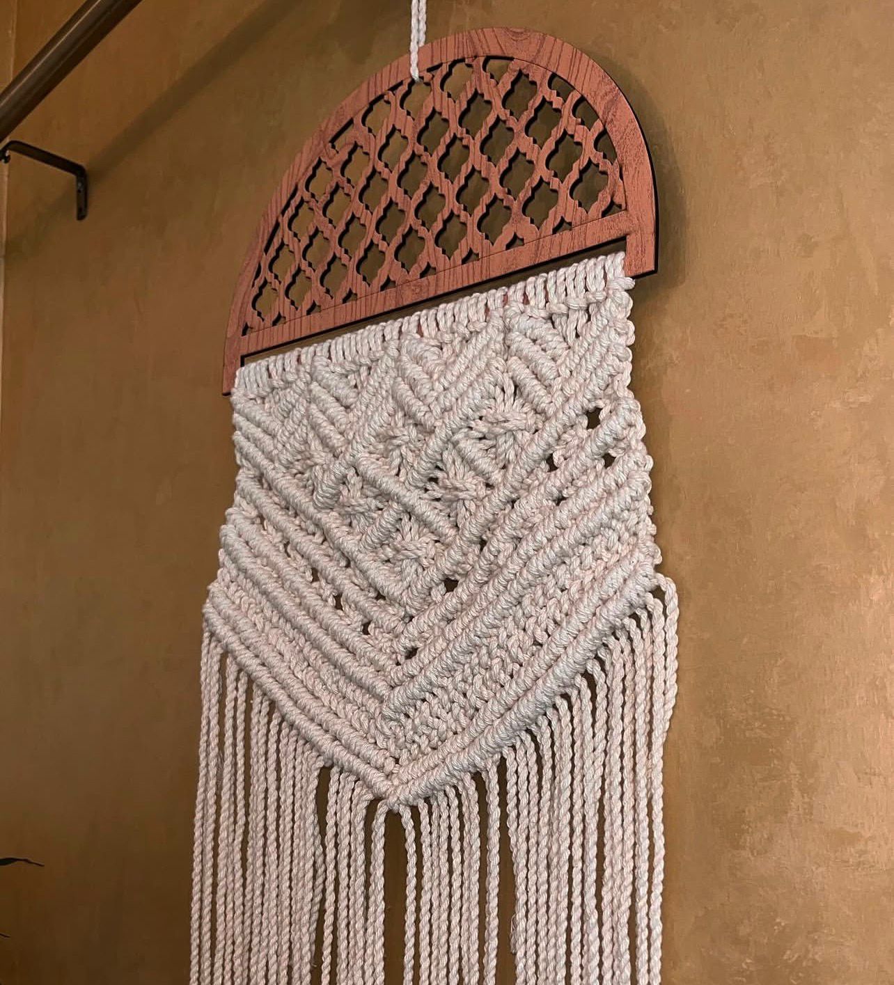 Andalusia Wood & Macrame Wall Hanging