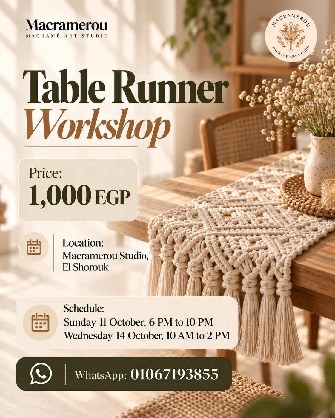 Table Runner Workshop, El Shorouk
