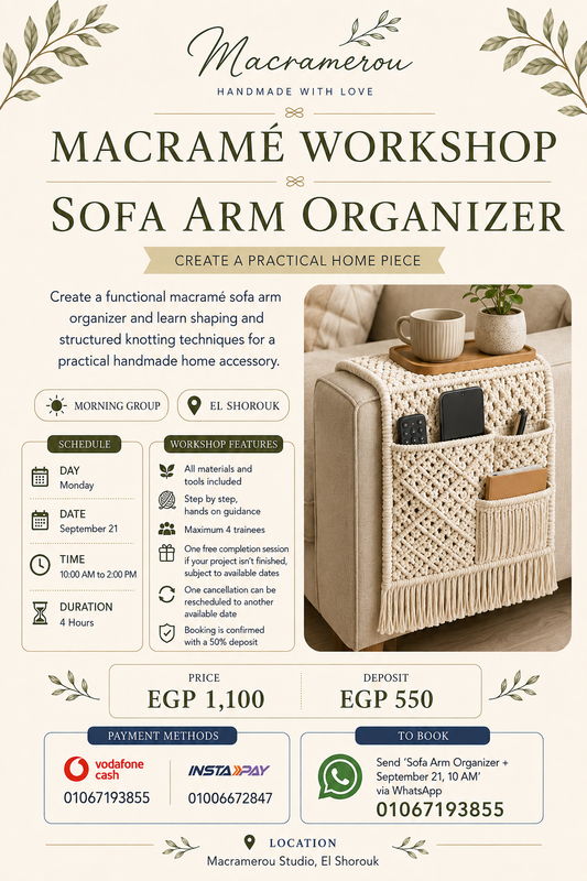 Sofa Arm Organizer Workshop, Morning Group, El Shorouk